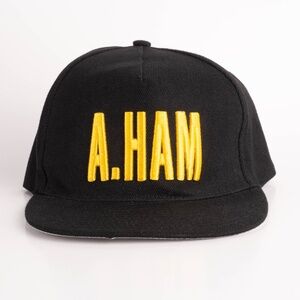 Broadway Merchandise A.Ham Alexander Hamilton Musical Black Yellow Snapback Hat
